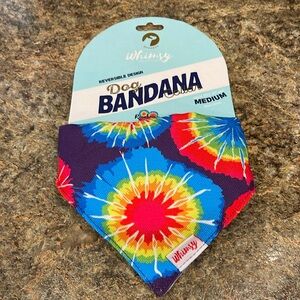 NWT Bright Fun High Quality Dog Bandana Rainbow Fireworks 14”-20” Collar